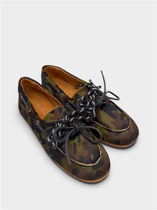 Mocassino vela camouflage nero IL LACCIO | 5120CAVALLINOCAMOUFLAGE/NERO